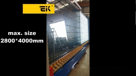 Linea di produzione automatica del vetro con doppi vetri isolante sotto vuoto per riempimento di gas online verticale da 2800 mm